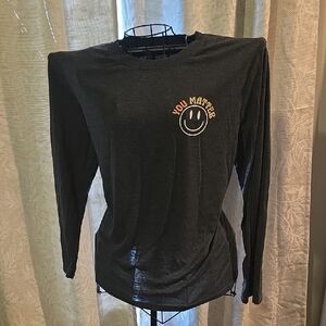 You Matter Long Sleeve Top - Gray